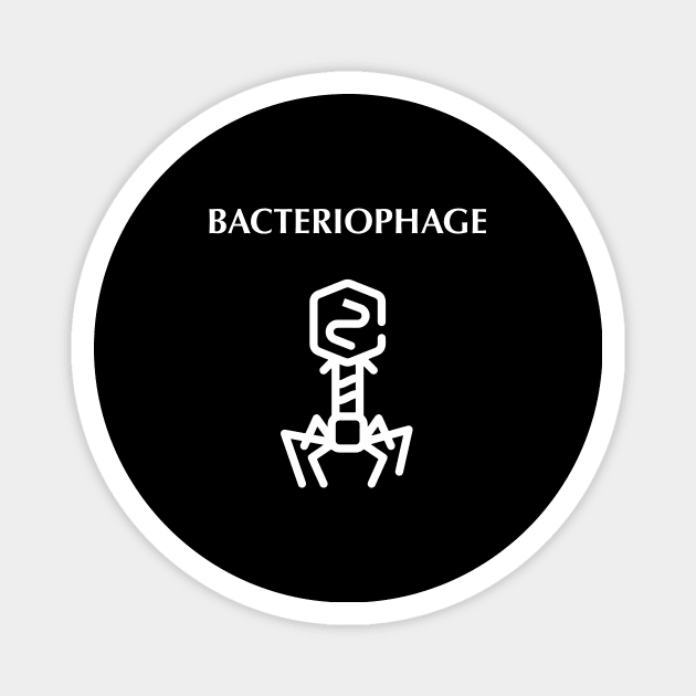 Bacteriophage virus infecting bacteria Magnet by Science Design